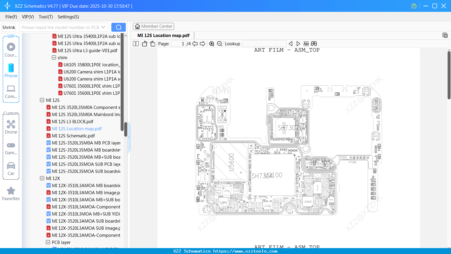 Xiaomi MI 12S Location Map